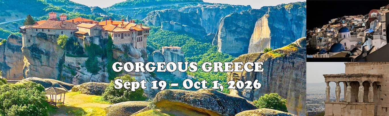 An ad for our tour of Greece